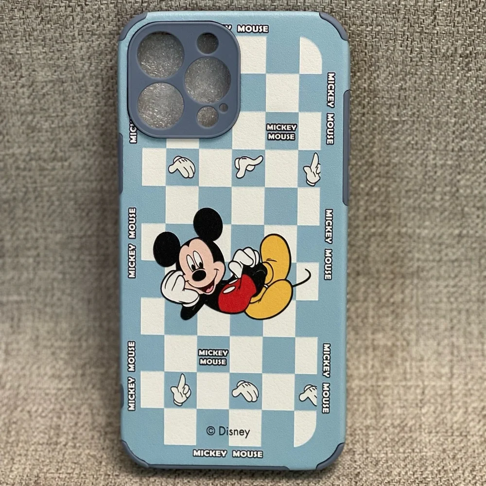 Mickey Mouse Leather Embossed Case in Blue Color